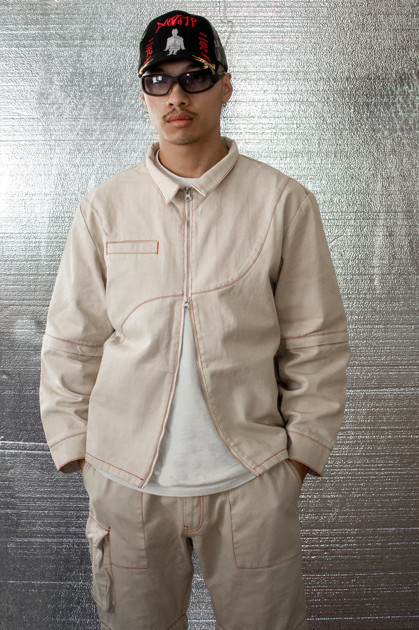 Unsettle Frequency Modular Jacket in Creme | Unsettle
