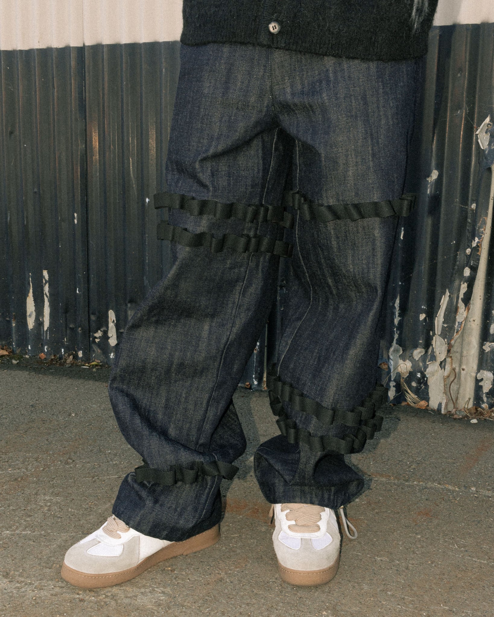 15oz Selvedge Raw Denim Webbing Pants