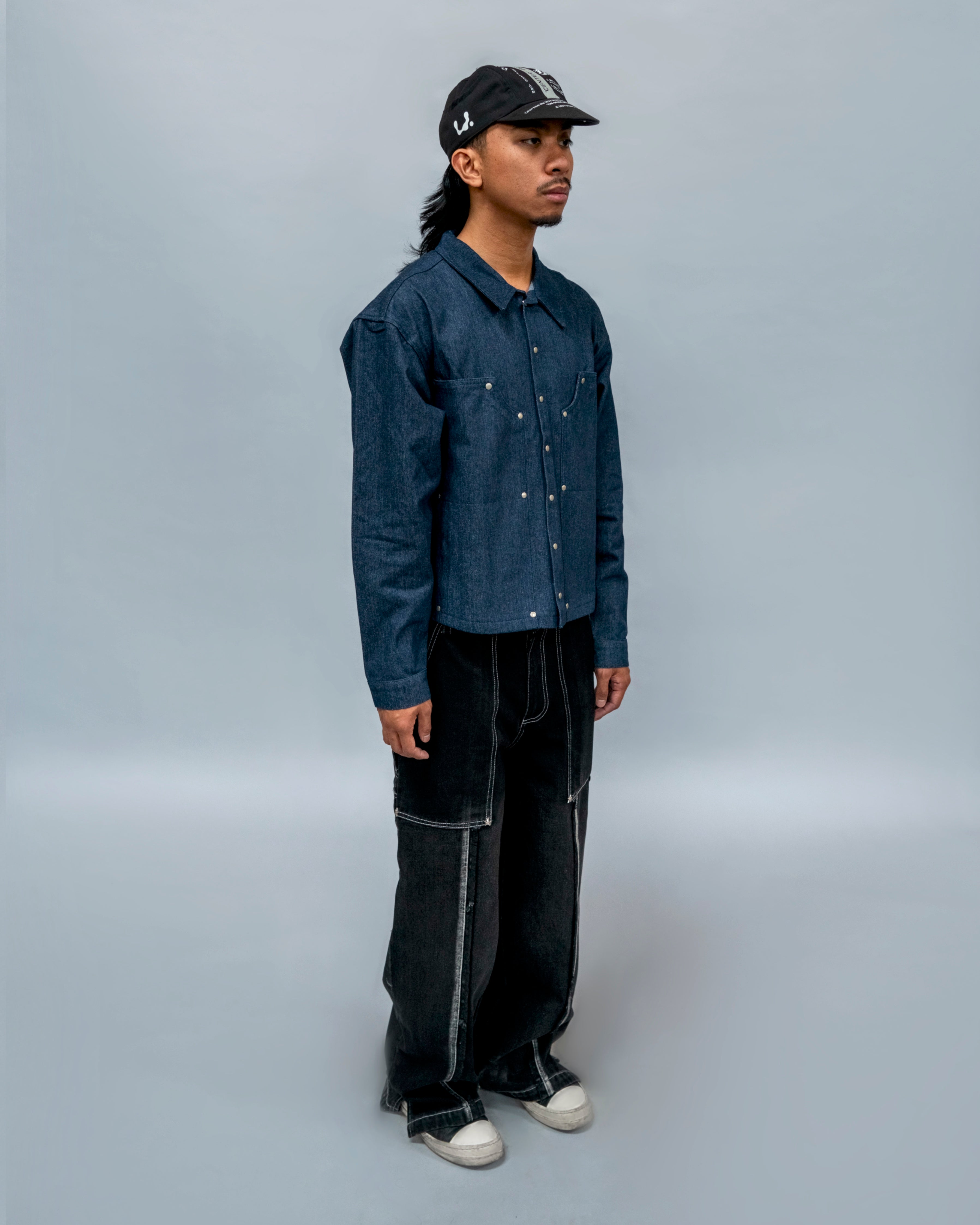 Double Knee L/S Shirt in Denim | Unsettle