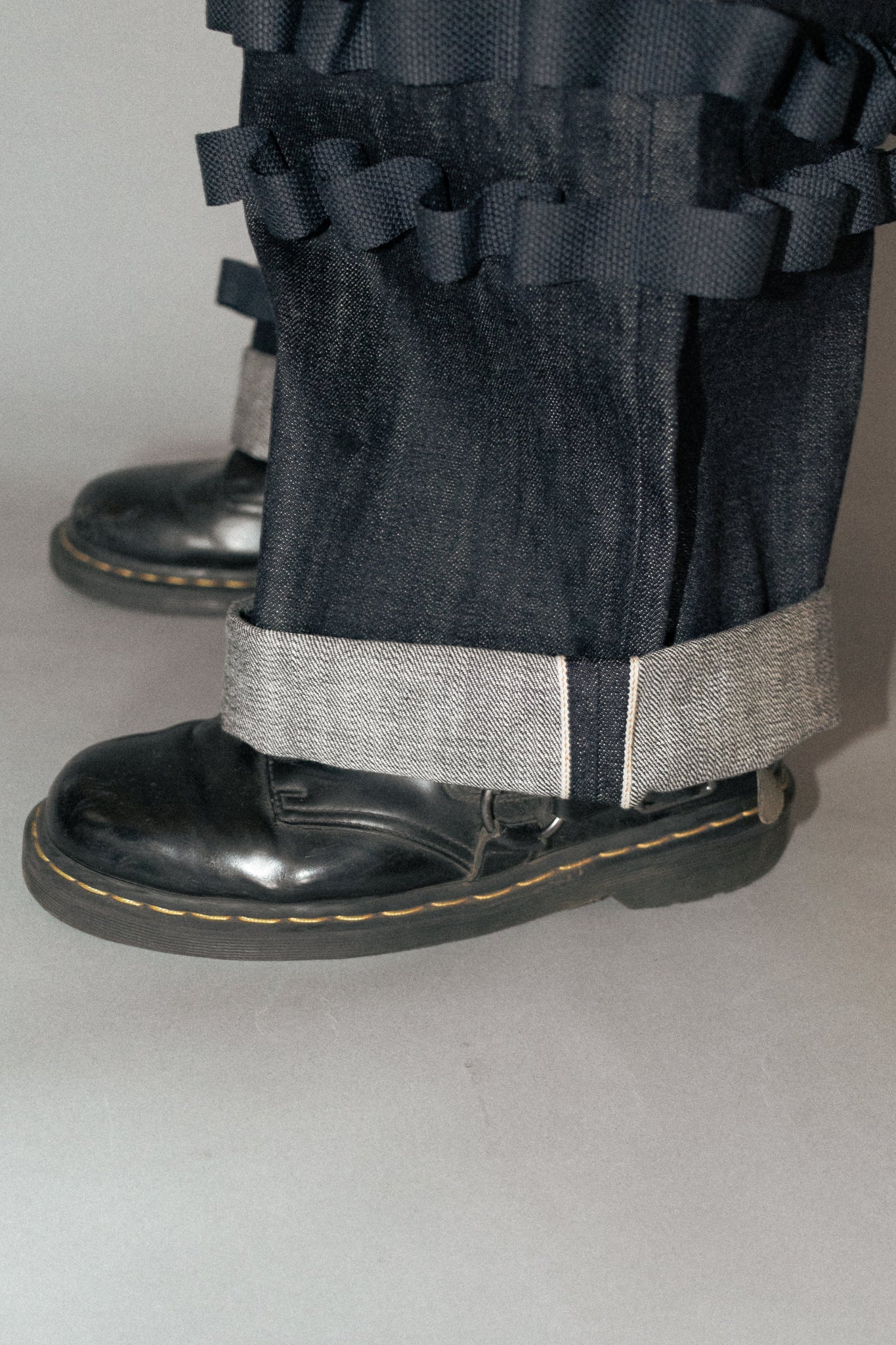 15oz Selvedge Raw Denim Webbing Pants