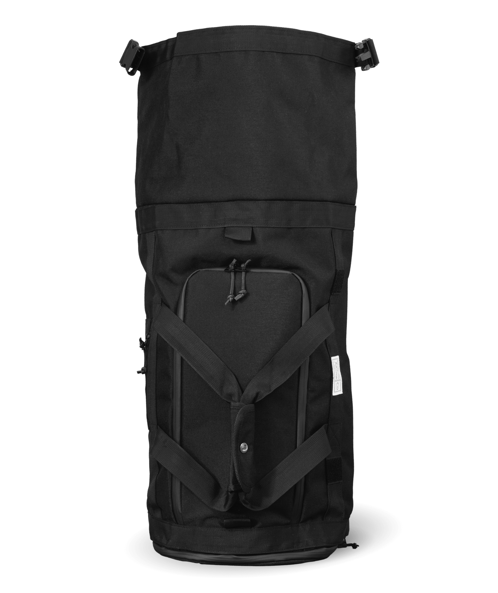 Black Tumbled Leather 2 Bag Set (Commuter Backpack and Duffle)