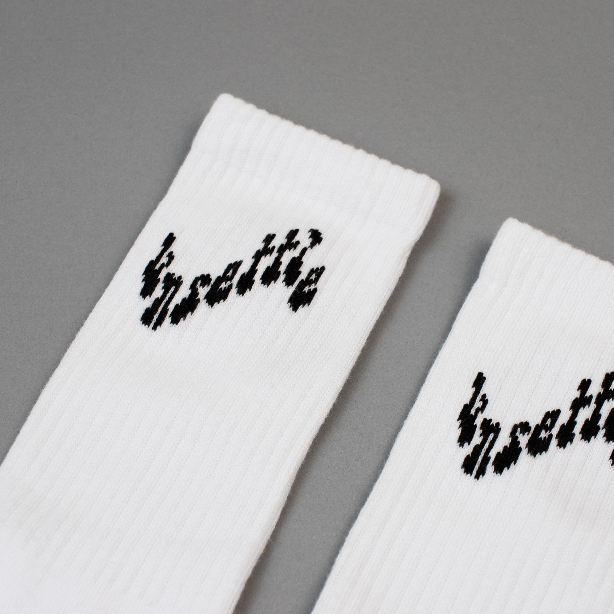 Wavy Crew Socks | White