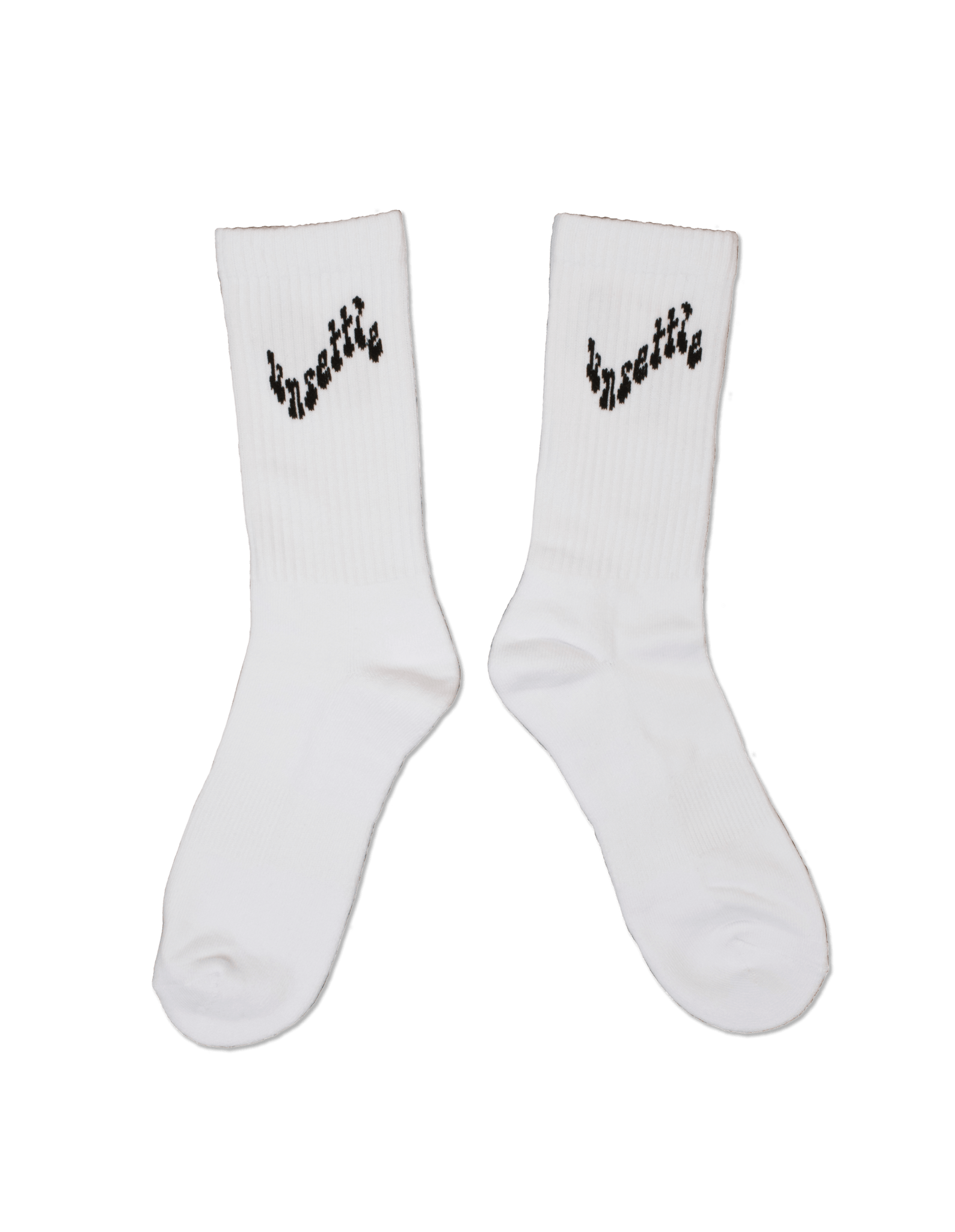 Wavy Crew Socks | White